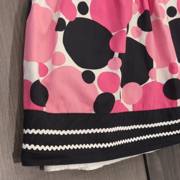 3/$20 George Fit & Flare Party Dress Tulle Circle Print Ribbon Tie Sleeveless - Picture 4 of 13